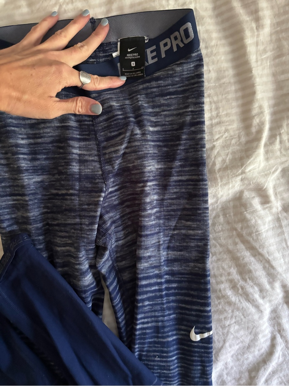 Nike Blue Space-Dye Performance Leggings
